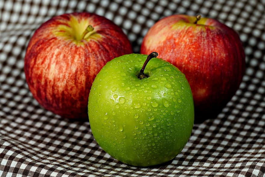 яблоки, фрукты, питание, зеленое яблоко, красные яблоки, свежий, производить, органический, здоровый, свежесть, яблоко