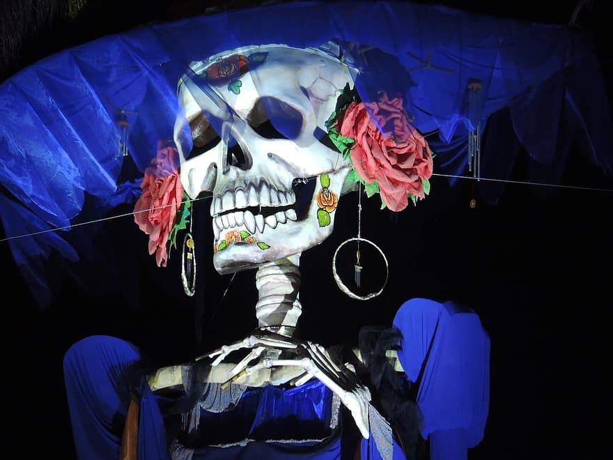 Catrina, Messico, giorno della morte, Halloween, celebrazione, morto, vita, scheletro, cranio, teschio di zucchero