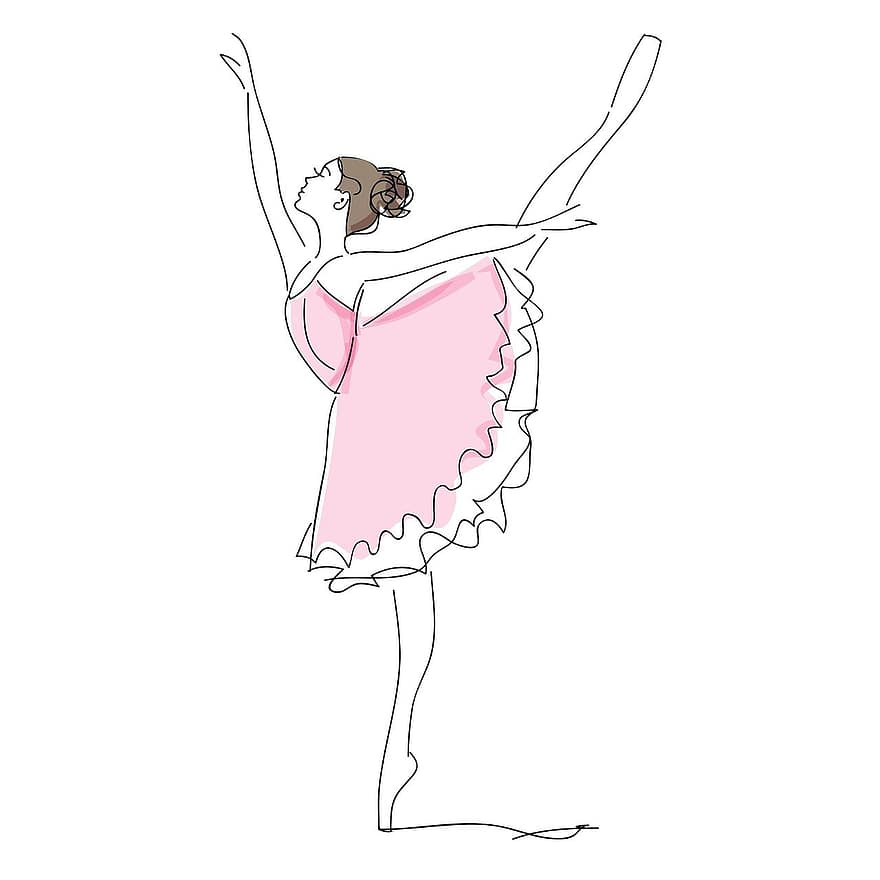 balletto, ballerina, ragazza, danza, ballerino, prima, coreografia, scarpe da punta, costume, donna, silhouette