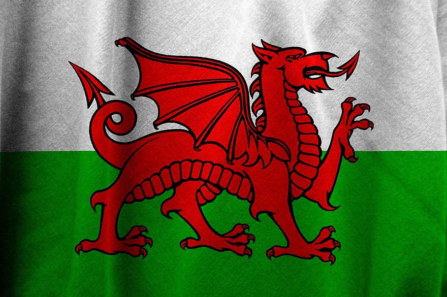 Velsā, karogs, velsiešu valoda, valstī, patriotisks