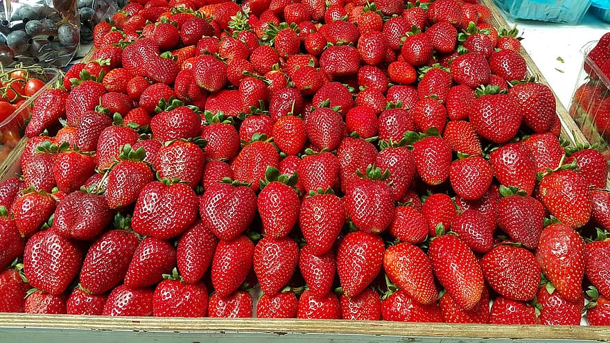 Strawberries, Fruits, Berries, Food, Fresh, Healthy, Ripe, Organic, Sweet, Produce, Vitamins