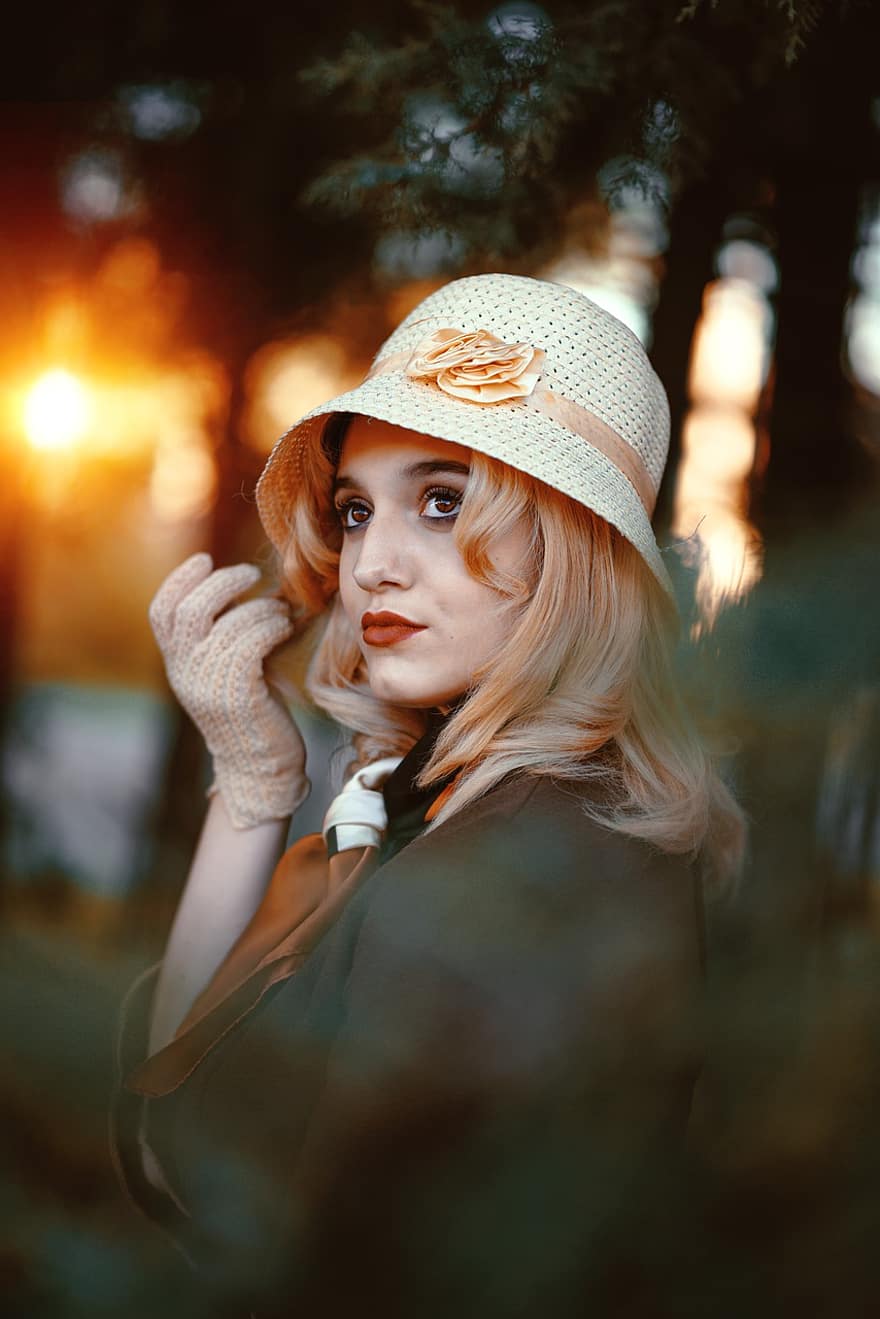 Woman, Fashion, Vintage, Girl, Female, Person, Model, Beautiful, Attractive, Lady, Hat