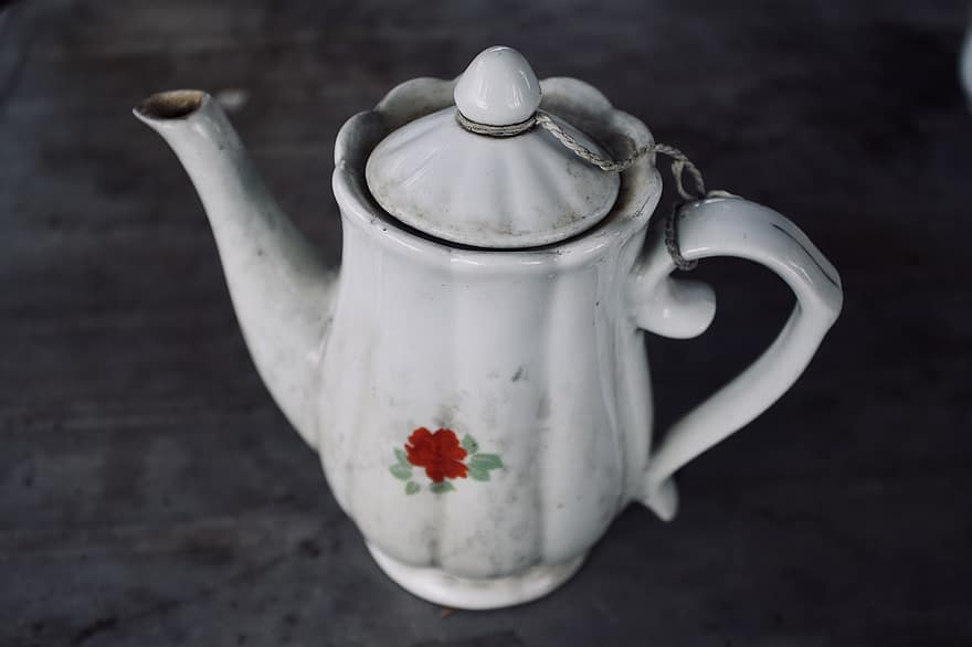 konvice na čaj, čajové nádobí, plavidlo, porcelán
