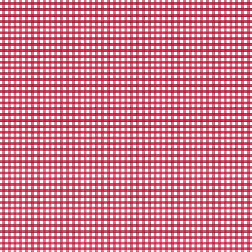 Red, Gingham, Check, Plaid, Fabric Pattern, Squares, Stripes, White, Decoration, Holiday, Christmas