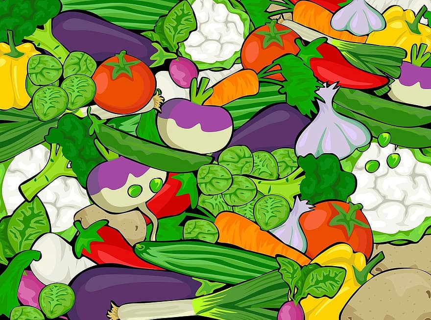 sebzeler, yeşil, lahanası, biber