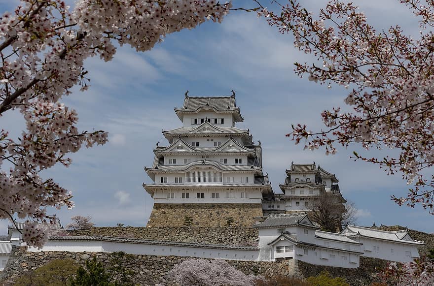 Japan, mijlpaal, erfgoed, himeji, wit, reiger, kasteel, geschiedenis, toerisme, architectuur, feodaal