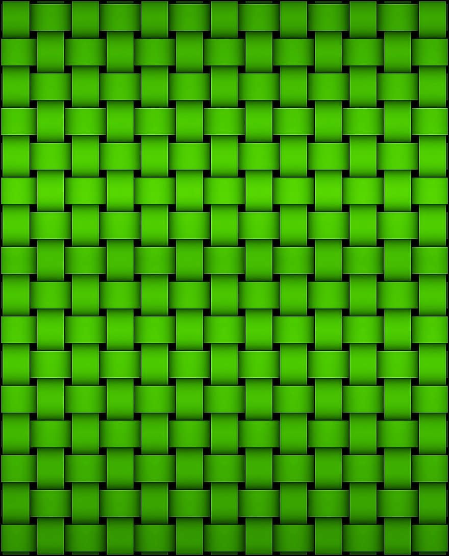 Background, Weaving, Pattern, Texture, Weave, Design, Material, Backdrop, Textured, Green, Green Texture