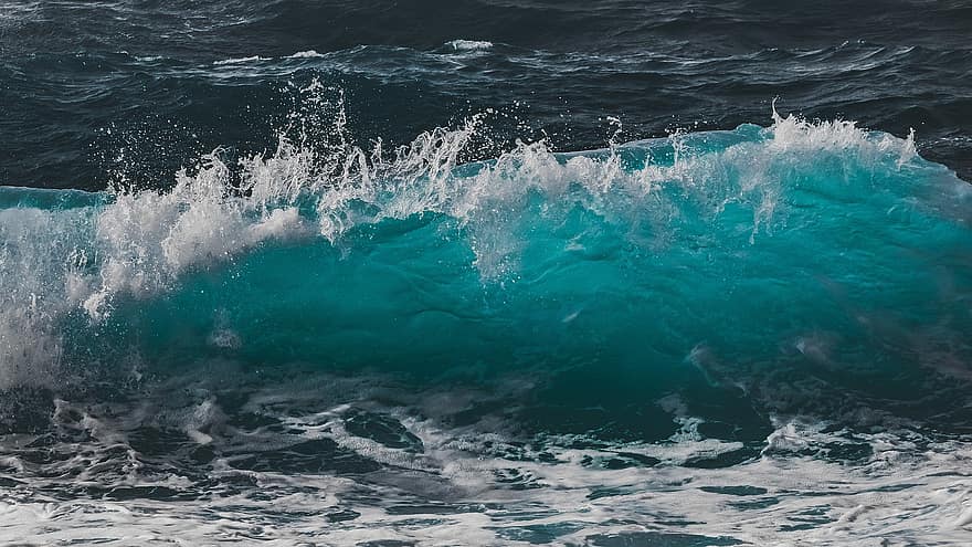 mar, olas, chapoteo, agua, Oceano, naturaleza, costa, espuma de mar, ola, azul, verano