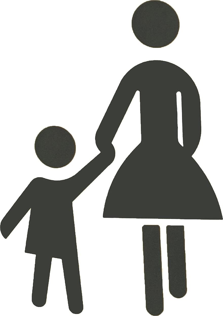 mor, barn, mor og barn, moderlig kærlighed, symbol