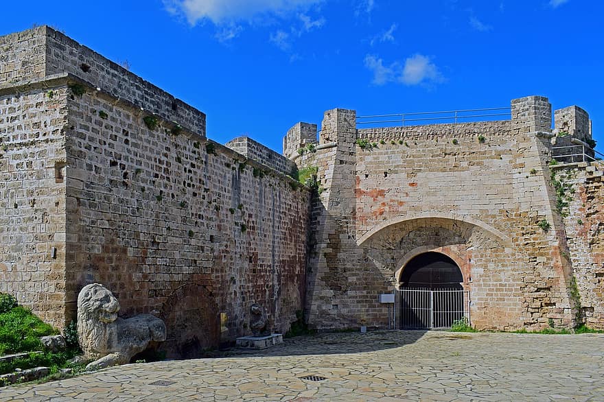 castell, fortalesa, bastió, arquitectura, medieval, famagusta, lloc famós, història, vell, arc, antic