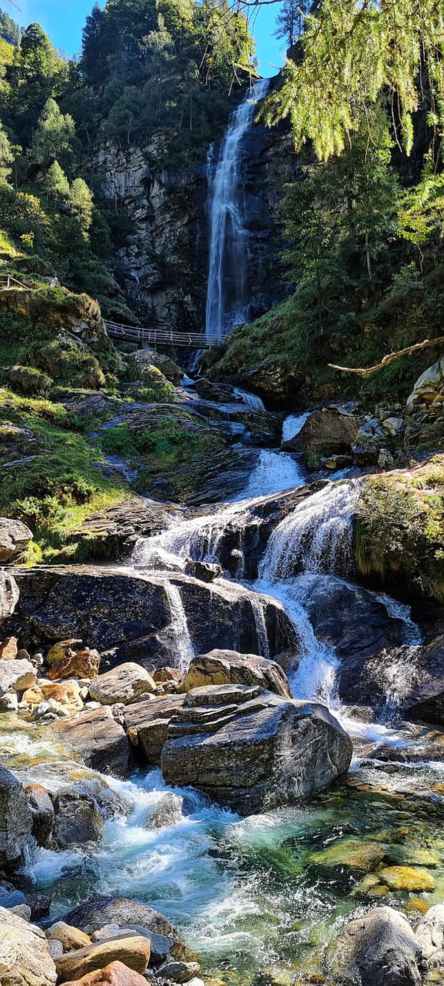 Waterfall, River, Stream, Creek, Rocks, Valley, Verzasca