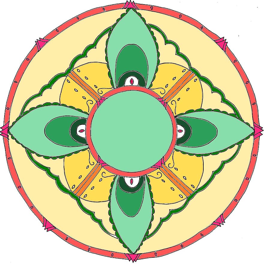Mandala, căi, verde, inspirație, artistic, meditaţie, tapet, desen, decor, Inei, holistică
