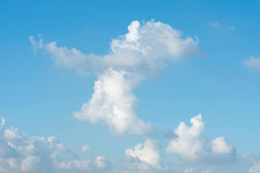 небо, облака, кучевые облака, воздушное пространство