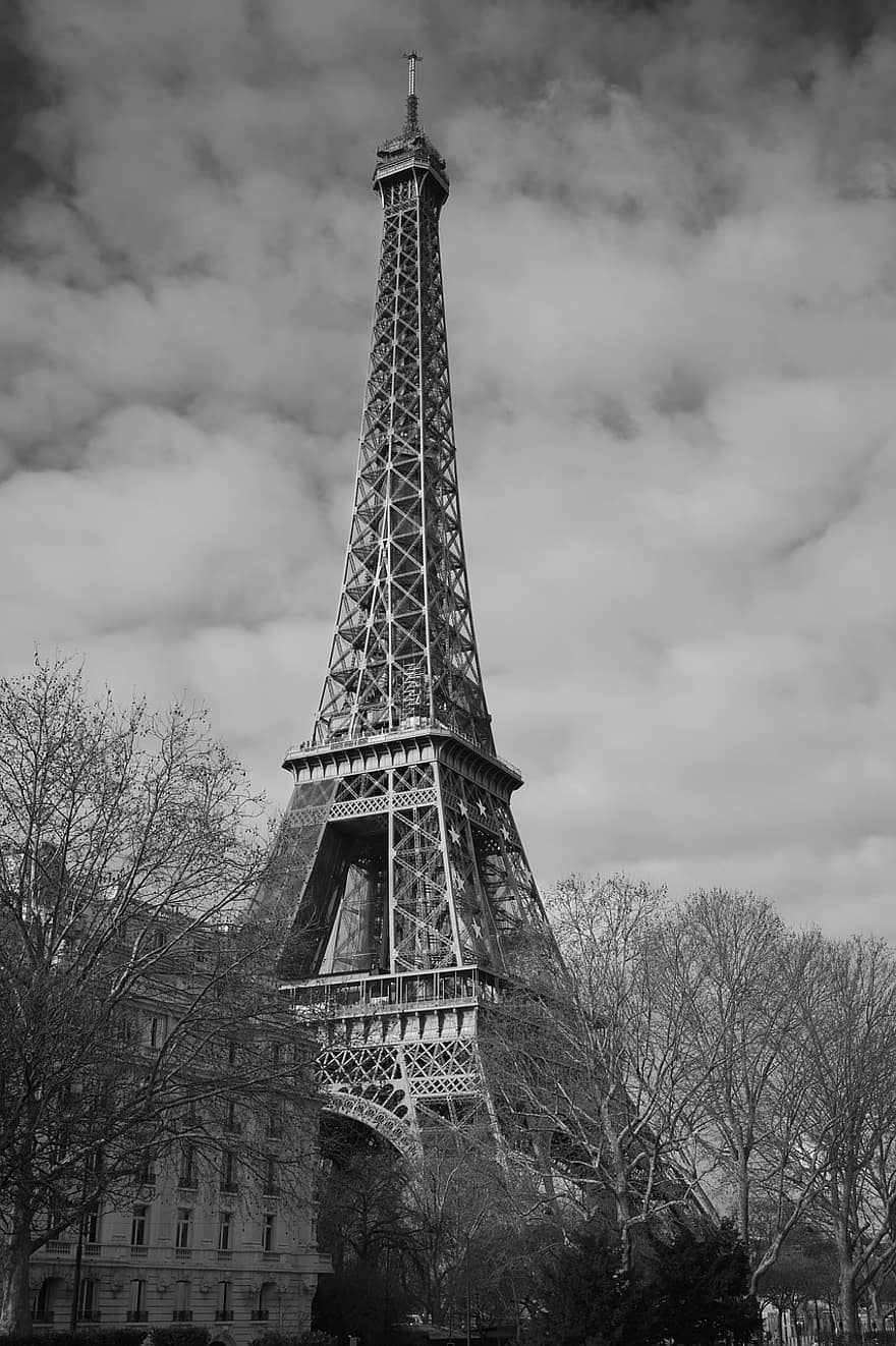 Eiffel Tower, Monument, Tower, Architecture, Paris, France, Landmark, Culture, famous place, travel, tourism