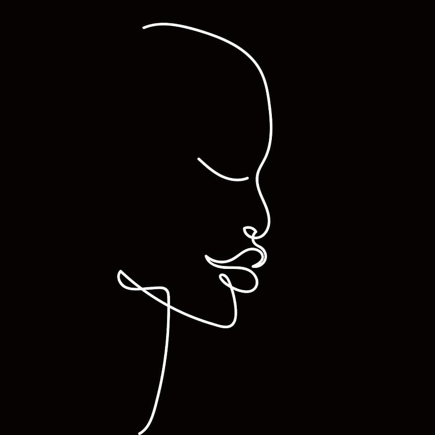 Face, Lady, Woman, Girl, Female, Drawing, Design, Background, Simple, women, silhouette