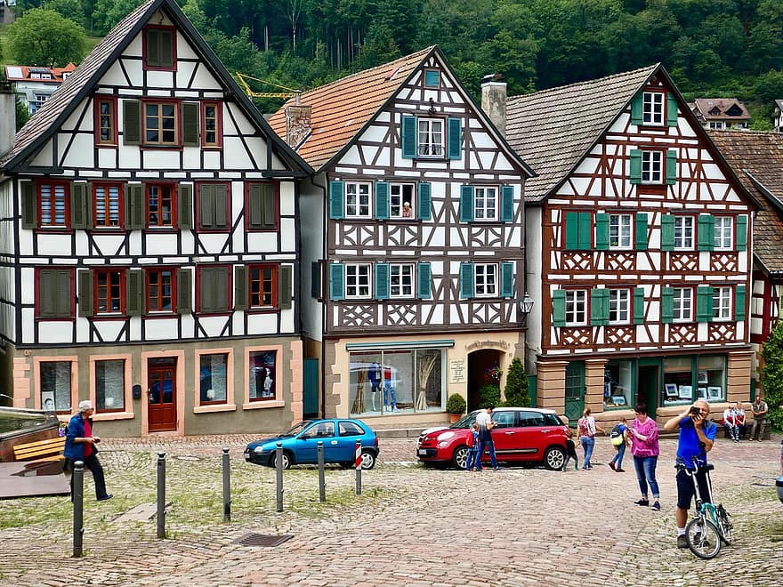 Houses, Traditional, Facade, Classic, Retro, architecture, half-timbered, cultures, famous place, building exterior, history