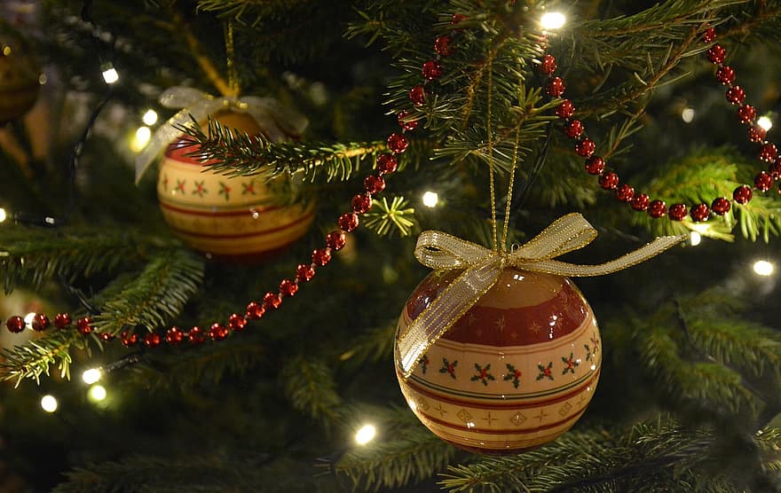 Dovolená, vánoční strom, sezóna, ornament, dekorace