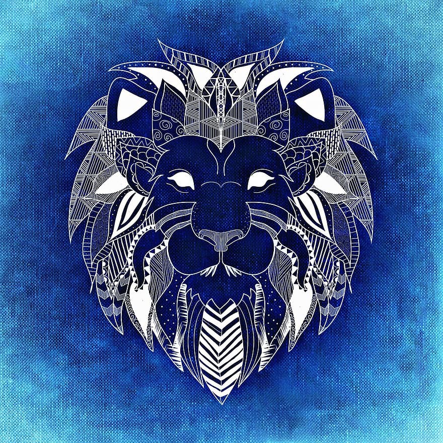 Lion, Wild Animal, Abstract, Background, Funny