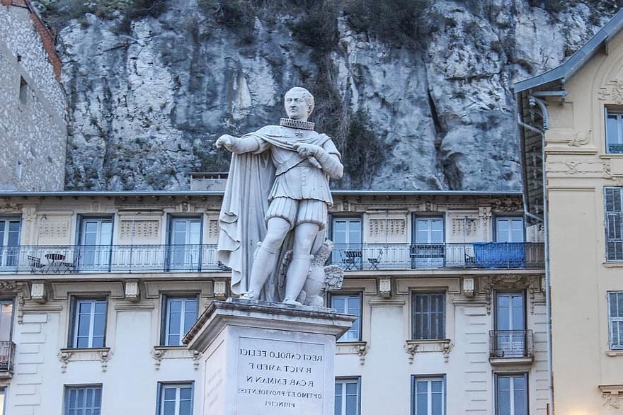 Statue, History, France, Nice, Man, Sculpture, Europe, famous place, architecture, christianity, cultures