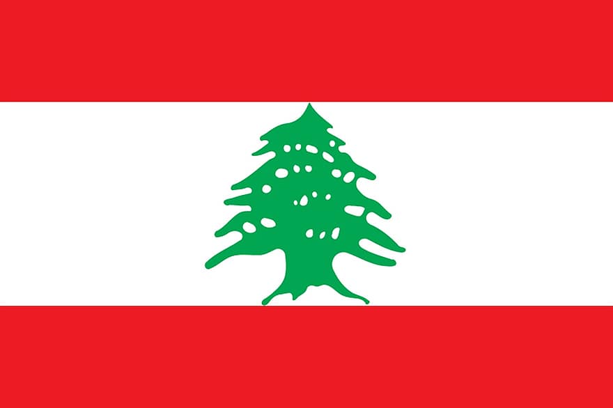 Libanon, vlajka, přistát, erb, znaky