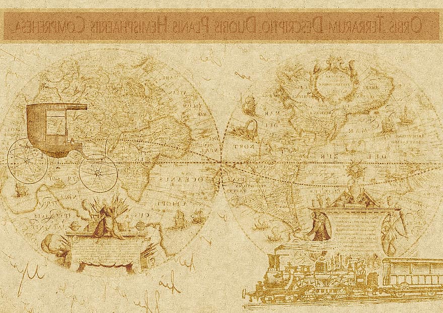 Steam Locomotive, Map Of The World, Oldtimer, Drawing, History, Transport, Travel, Antique, Time Travel, Nostalgia, Scrapbooking