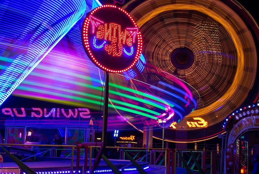Carousel, Ferris Wheel, Amusement Park