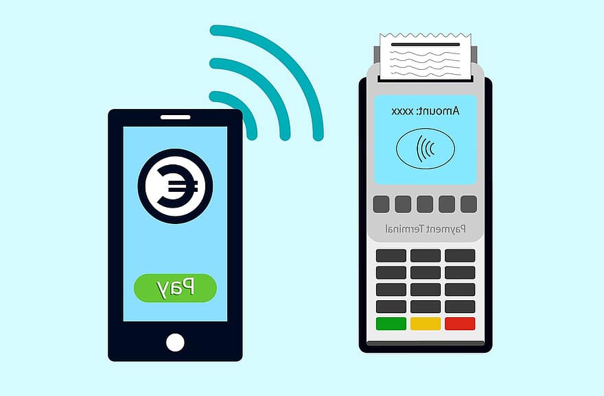 е-търговия, транзакция, NFC, пазаруване, плащам, безконтактно, безжична, пари, онлайн, бизнес, продажба