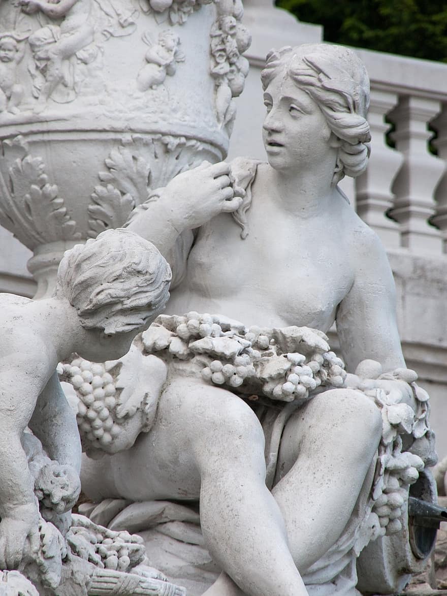 Statue, Stein, Skulptur, Zahl, Frau