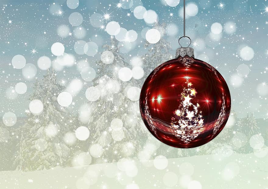 Noël, décoration de Noël, décoration, déco, boule de noel, décorations d'arbres, weihnachtsbaumschmuck, décorations de Noël, rouge, avènement, carte de Noël