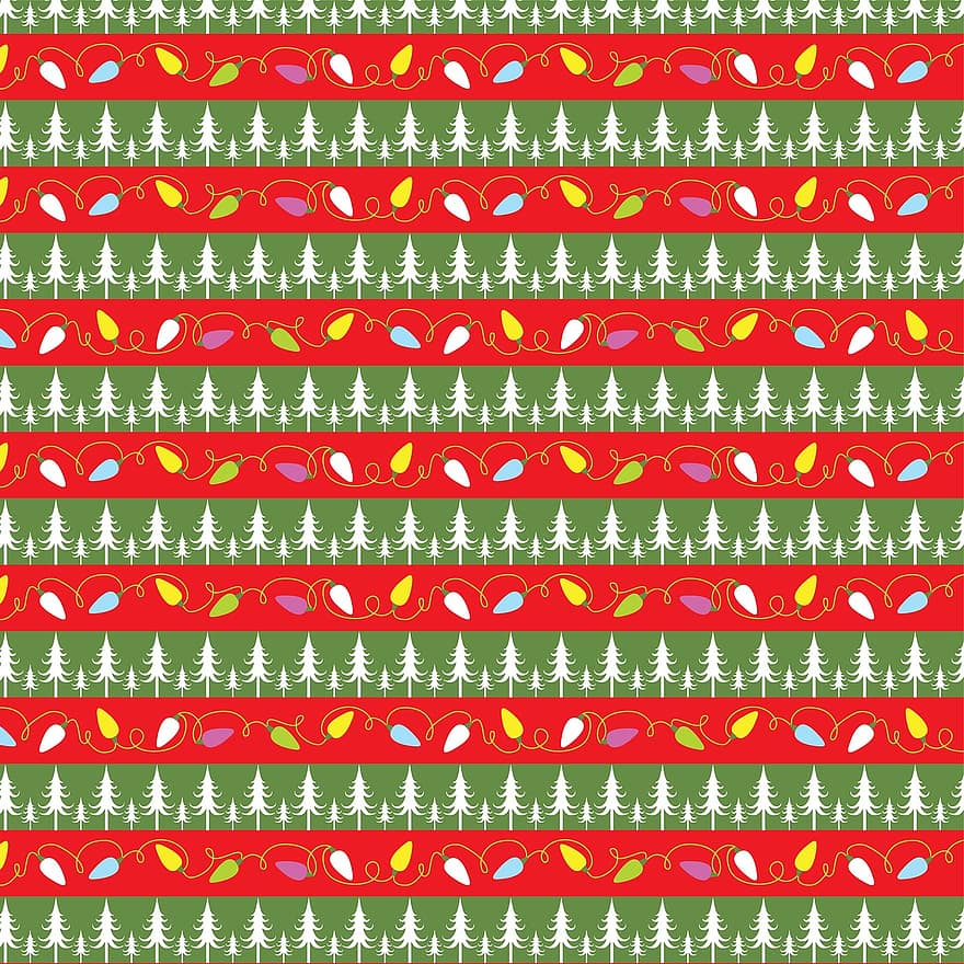 Noel Kağıtları, kırmızı ve yeşil, Noel ağaçları, Noel ışıkları, Noel arka plan, kâğıt, Noel, dekorasyon, dizayn, Desen, tatil