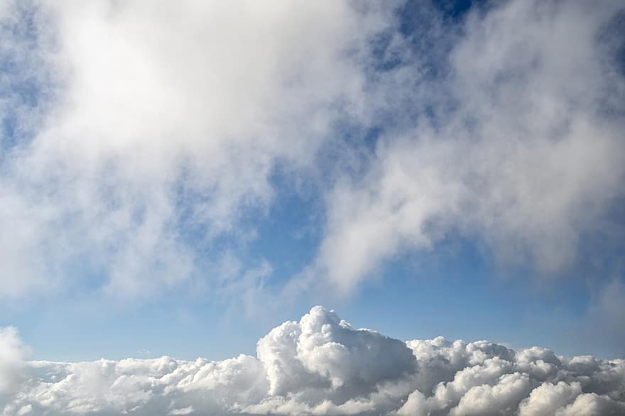 taivas, pilviä, ilmapiiri, valkoiset pilvet, sinitaivas, cloudscape, pilvinen