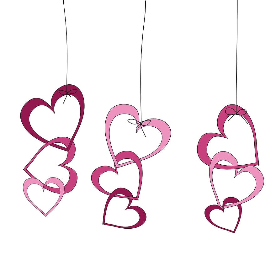 Valentinsdag, valentine, kjærlighet, design, hjerter, søt, tegning, gave, romanse, dekorasjon, hjerteform