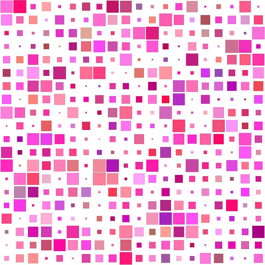 Background, Square, Pattern, Colorful, Pink, Abstract, Color, Decorative, Shape, Modern, Repetitive