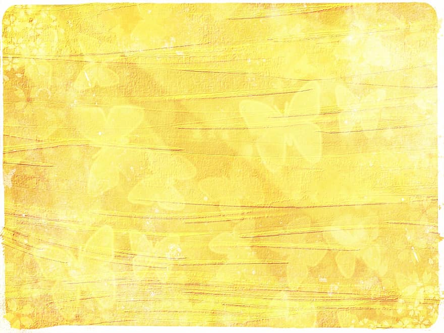 golden, Schmetterlinge, Blumen, Blumen-, Sonnenstrahl, Hintergrund, Grußkarte, Gelb