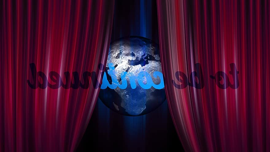 globo, terra, mundo, continua, cortina, teatro, cinema, demonstração, fim, continentes, perto