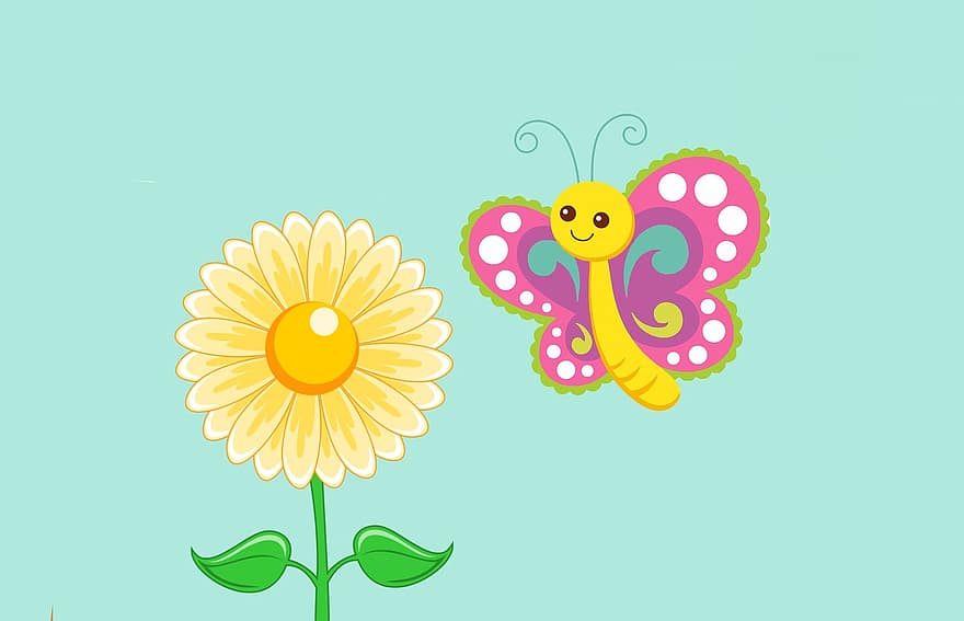 метелик, квітка, милий, посміхається, краса, щасливі, гарний, рослини, летить, літати, природи