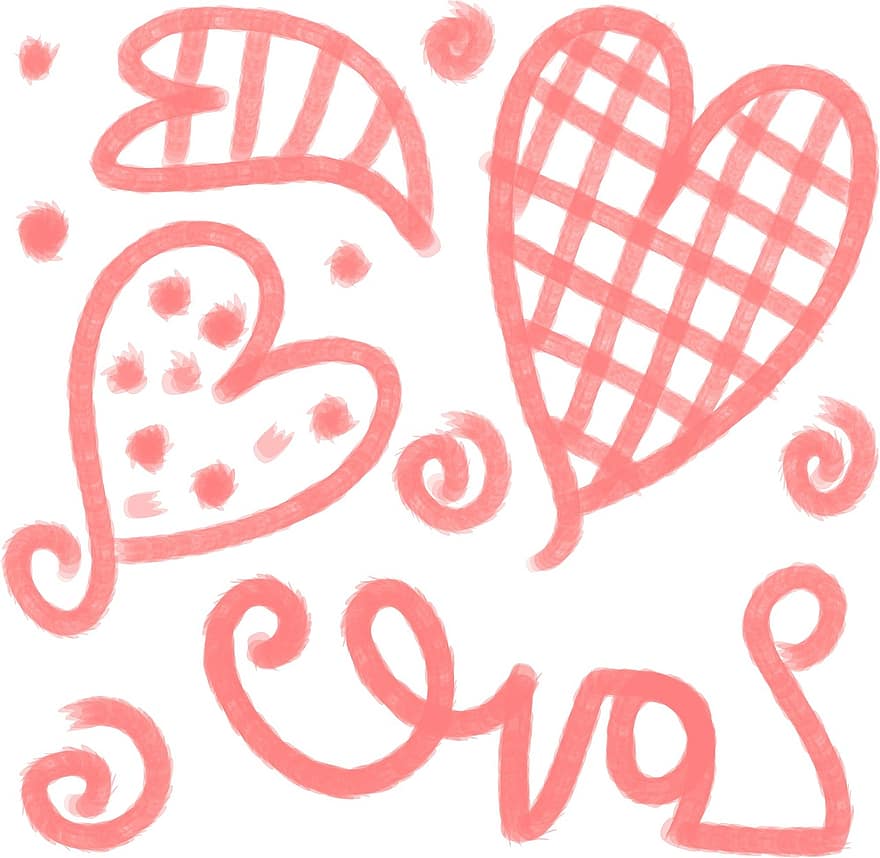 kjærlighet, hjerter, figurer, tekst, type, uttrykkene, ikoner, symboler, rosa, valentine, kjærlighetshjerte