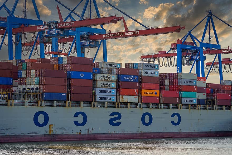 Container, Port, Ship, Logistics, Transport, Traffic, Trade, Economy, Export