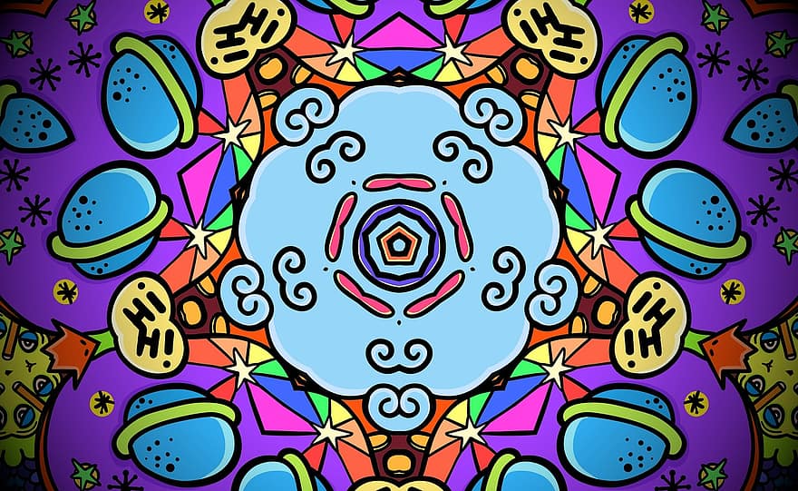 Rosette, Mandala, Ornament, Tapete, Dekor, dekorativ, symmetrisch, Textur, Grafik