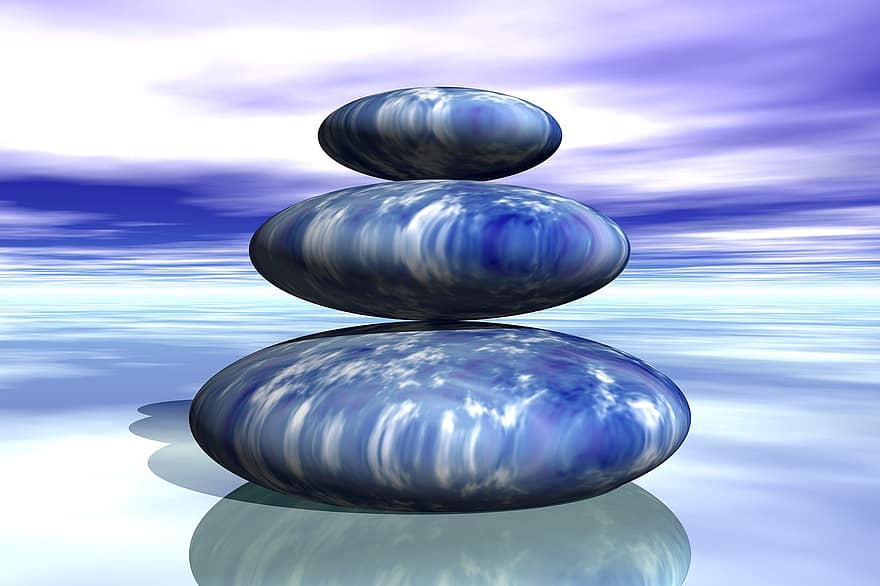 Дзэн, камни, дзен камни, остаток средств, спокойный, галька, медитация, мир, расслабиться, дзен фон, духовность