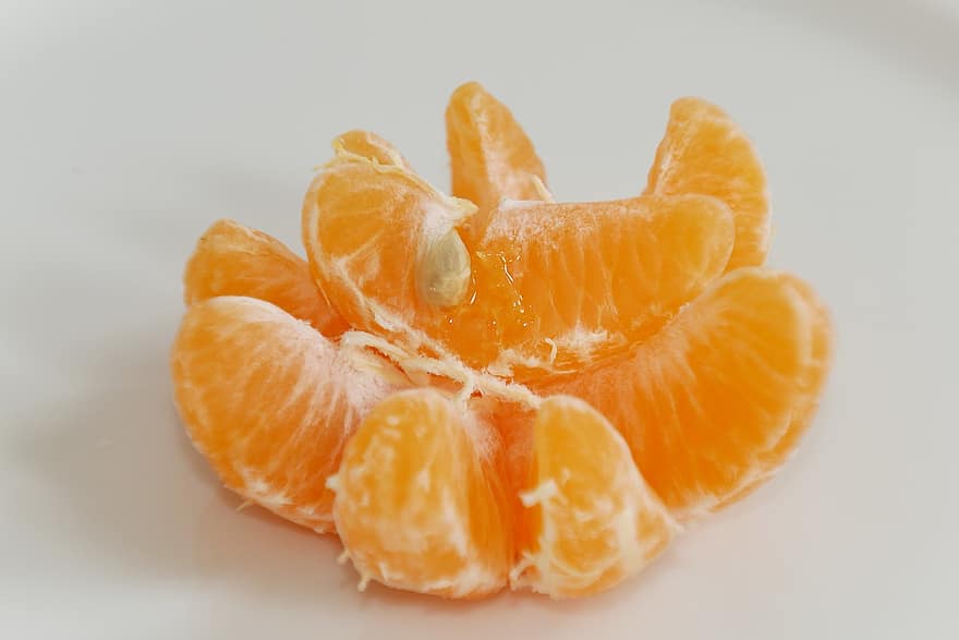 mandarinai, apelsinai, segmentus, Oranžiniai segmentai, citrusiniai vaisiai, Citrusiniai vaisiai, subrendęs, šviežias, švieži apelsinai, sveikas, vitamino C