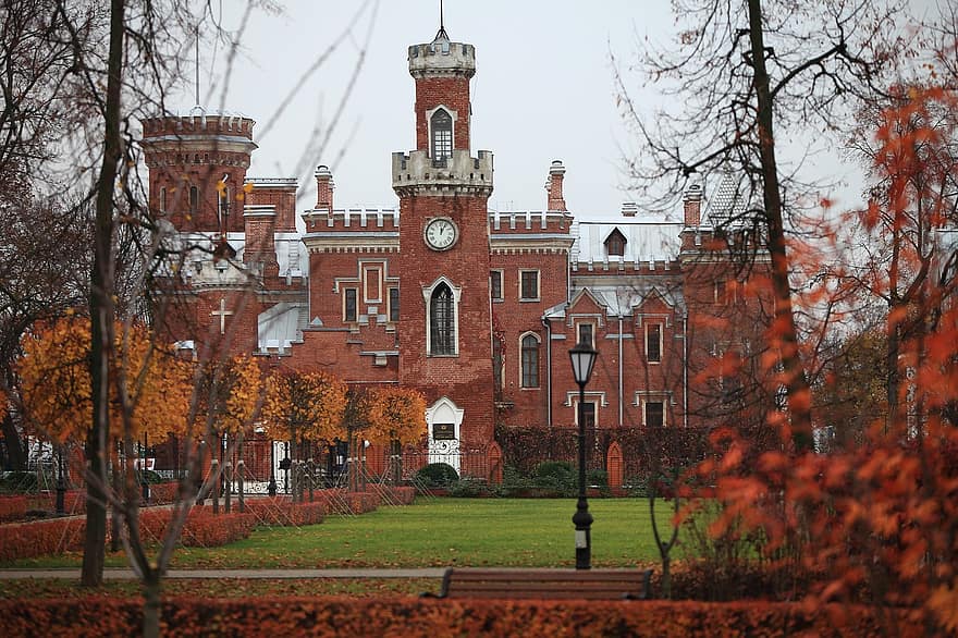 Kastil, oldenburg, musim gugur, Arsitektur, merah, Inggris, Inggris Raya, berawan, pemandangan, hijau
