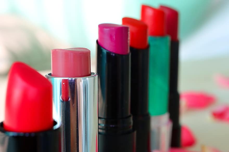 lápiz labial, maquillaje, productos cosméticos, mujer, vibrante, productos