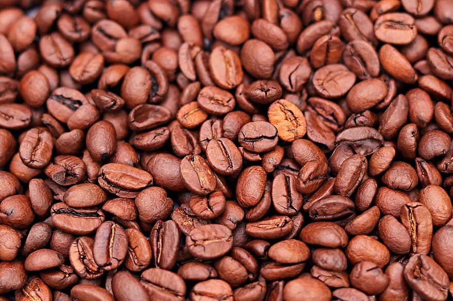 café, grains de café, caféine, fermer, haricot, arrière-plans, la graine, boisson, fraîcheur, macro, toile de fond