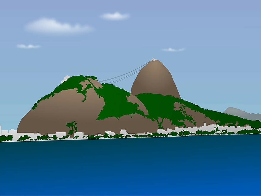 Brazil, Mountains, Cable Car, Tourism, Rio De Janeiro, Beach, Sea