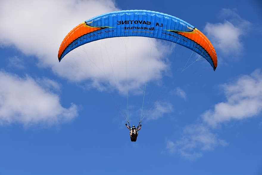 paraglider, pesawat terbang, penerbangan, paraglider tandem, duo, paralayang penerbangan pertama, angin, angka paralayang, alam, langit, cuaca