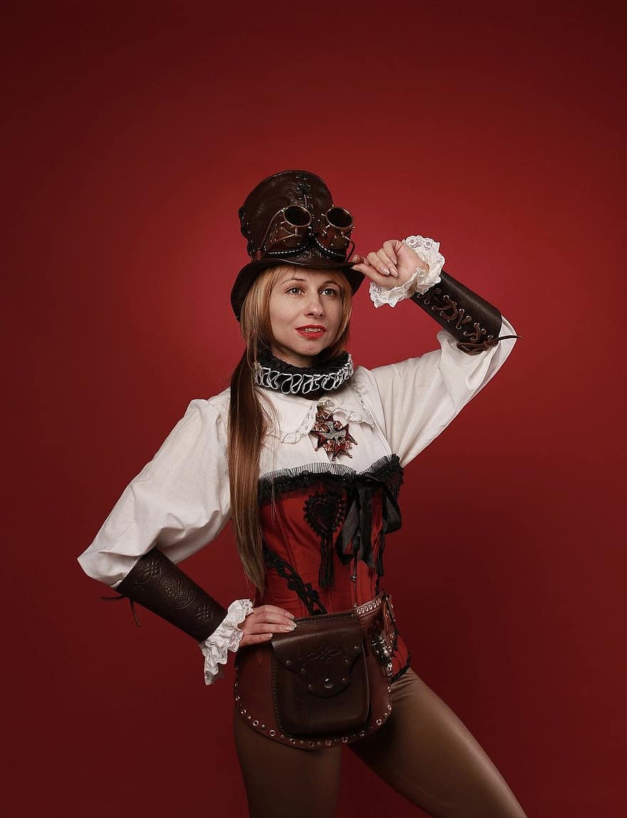 steampunk, žena, cosplay
