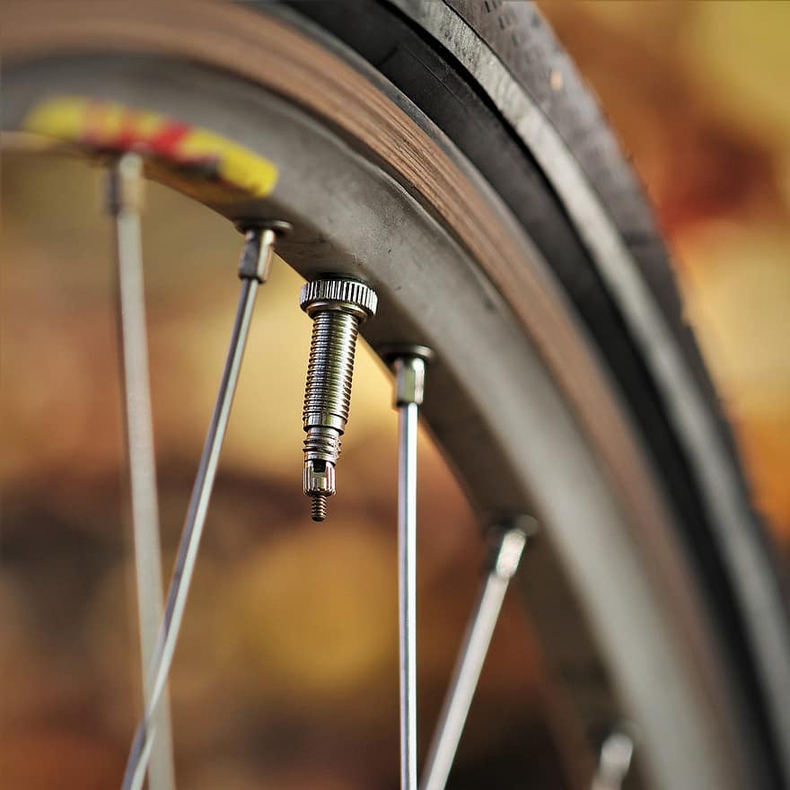 hjul, sykkel, kant, teknologi, ventil, eiker, dekk