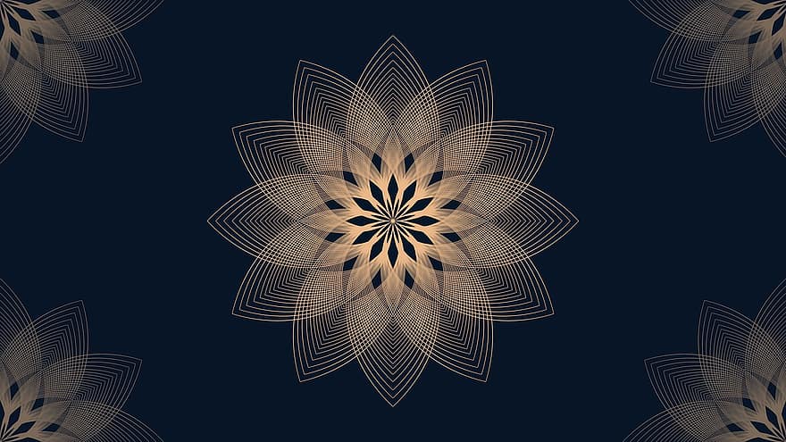 Mandala, Abstract, Geometric, Floral, Retro, Circle, Texture, Blue Retro, Blue Circle