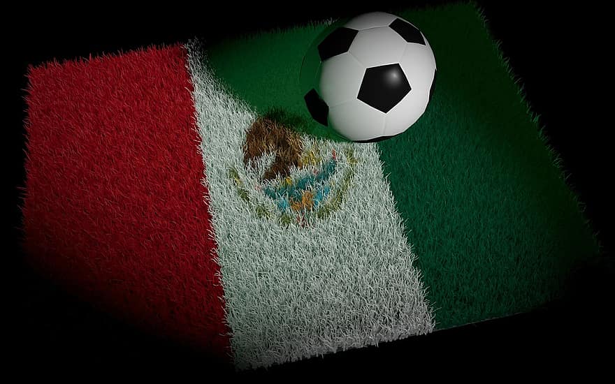 Meksika, futbolą, pasaulio taurė, Pasaulio čempionatas, nacionalinės spalvos, futbolo rungtynės, vėliava